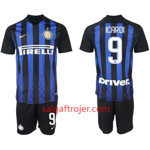 Inter Milan Fodboldtrøjer ICARDI 9 Børn Hjemmebanesæt 2018/19 Kort ærmer Inter Milan Fodboldtrøjer ICARDI 9 Børn Hjemmebanesæt 2018/19 Kort ærmer